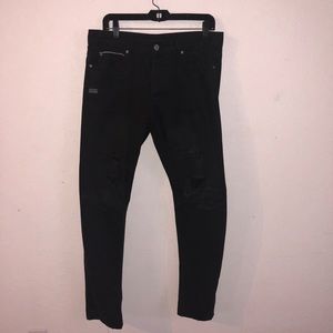 Black Distressed Jeans